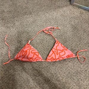 Pink and Orange Bikini Top